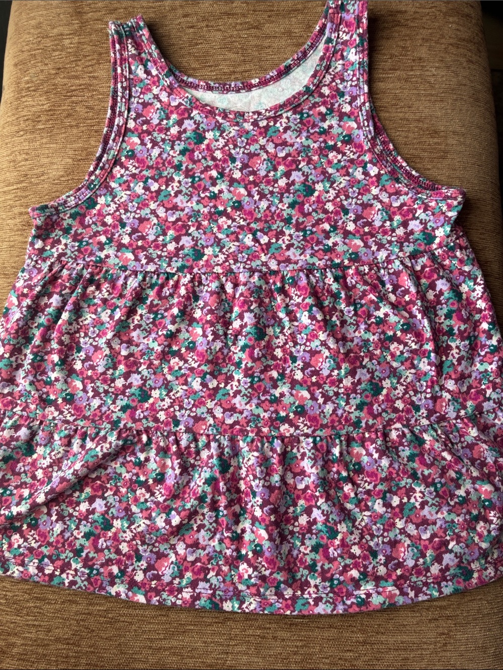 Girls' Floral Tank Top - Pink Multi